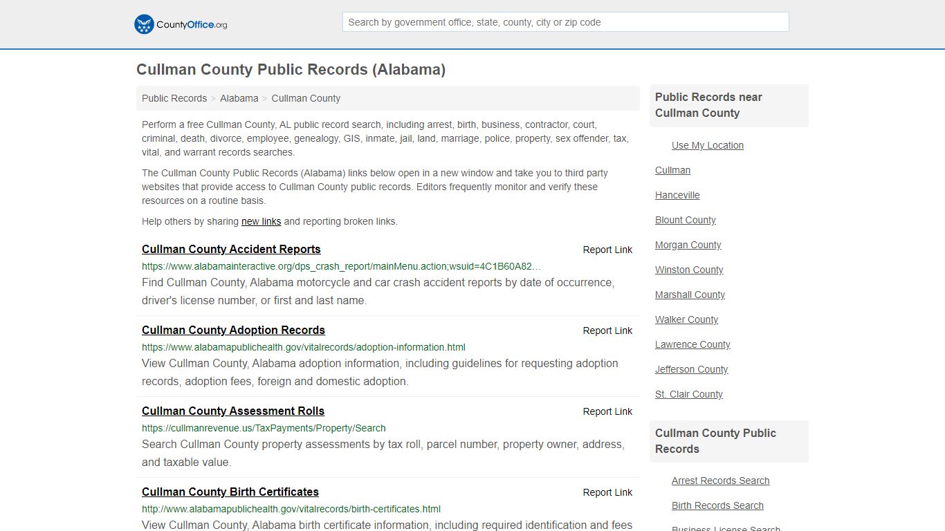 Public Records - Cullman County, AL (Business, Criminal ...